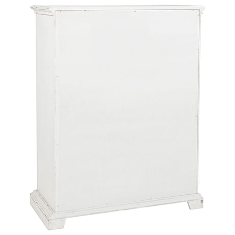 McKinney Vintage White 5-drawer Bedroom Chest of Drawers - Ornate Home