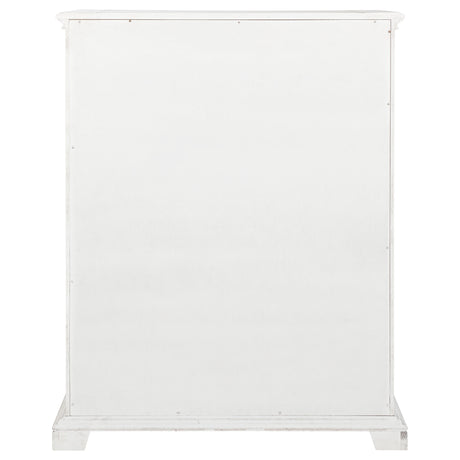 McKinney Vintage White 5-drawer Bedroom Chest of Drawers - Ornate Home