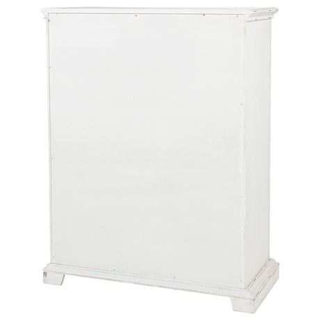 McKinney Vintage White 5-drawer Bedroom Chest of Drawers - Ornate Home