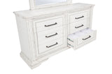 McKinney Vintage White 5-piece Eastern King Bedroom Set - Ornate Home
