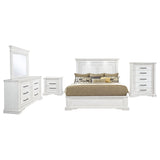 McKinney Vintage White 5-piece Queen Bedroom Set - Ornate Home