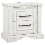 McKinney Vintage White 5-piece Queen Bedroom Set - Ornate Home