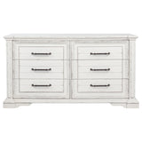 McKinney Vintage White 6-drawer Bedroom Dresser Cabinet - Ornate Home
