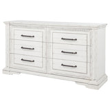 McKinney Vintage White 6-drawer Bedroom Dresser Cabinet - Ornate Home