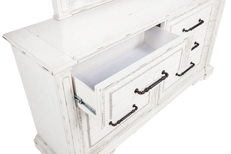 McKinney Vintage White 6-drawer Bedroom Dresser Cabinet - Ornate Home