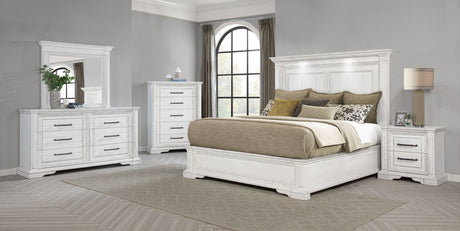 McKinney Vintage White 6-drawer Bedroom Dresser Cabinet - Ornate Home