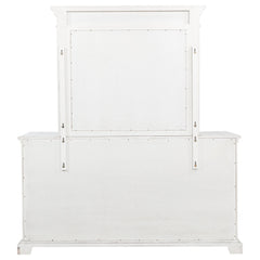McKinney Vintage White 6-drawer Bedroom Dresser with Mirror - Ornate Home