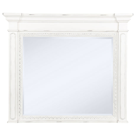 McKinney Vintage White Dresser Mirror - Ornate Home