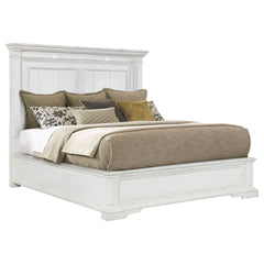 McKinney Vintage White Queen LED Light Panel Bed - Ornate Home