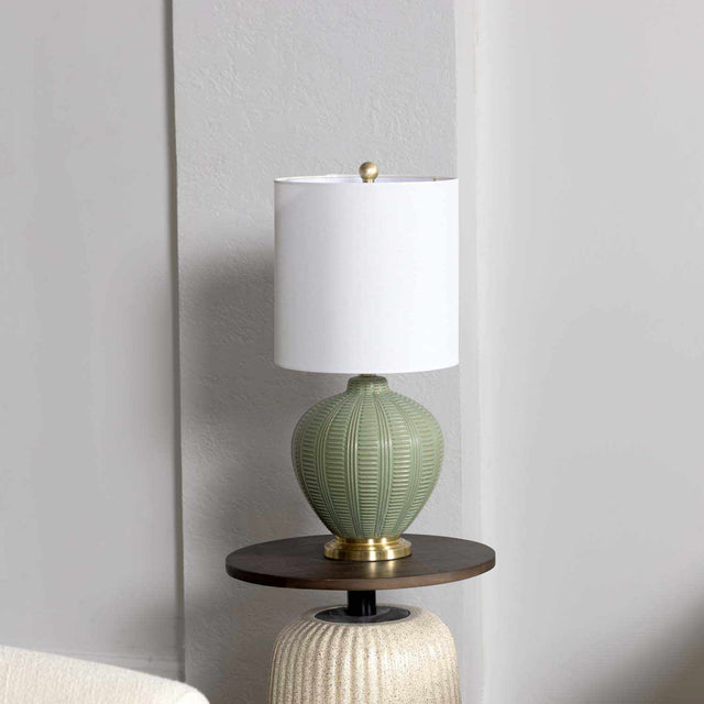 McMurray Green Textured Table Lamp - Clearance - Ornate Home