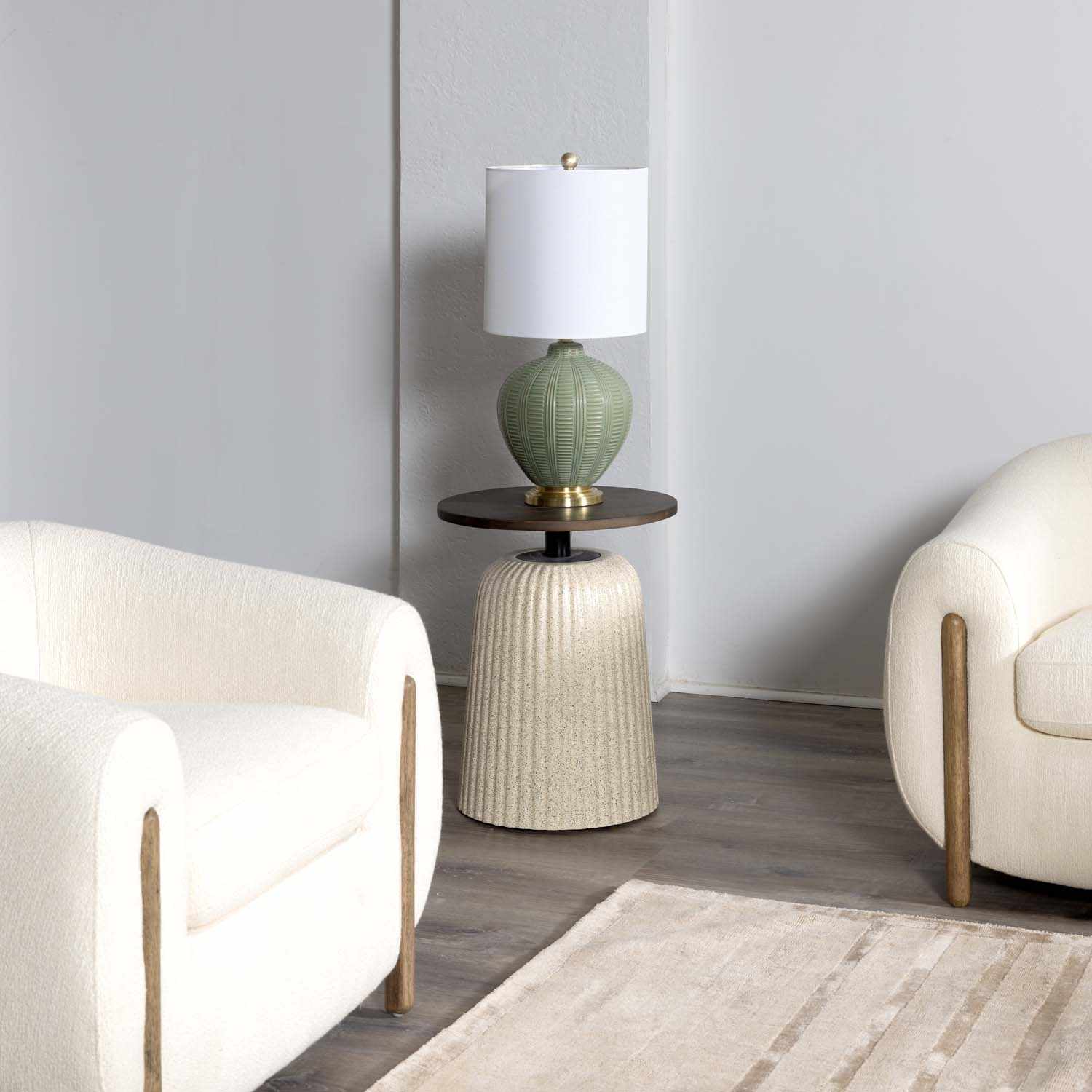 McMurray Green Textured Table Lamp - Clearance - Ornate Home