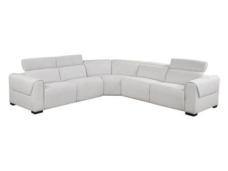 McPherson Cloud 5-Piece Modular Power Reclining Sectional with Power Headrests - Ornate Home