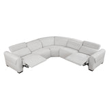 McPherson Cloud 5-Piece Modular Power Reclining Sectional with Power Headrests - Ornate Home