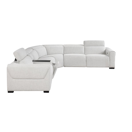 McPherson Cloud 6-Piece Modular Power Reclining Sectional with Power Headrests - Ornate Home