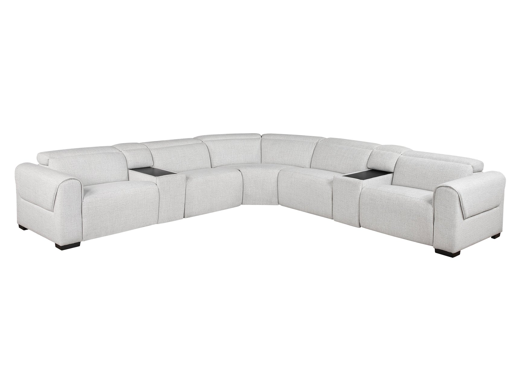 McPherson Cloud 7-Piece Modular Power Reclining Sectional with Power Headrests - Ornate Home