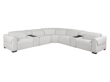 McPherson Cloud 7-Piece Modular Power Reclining Sectional with Power Headrests - Ornate Home