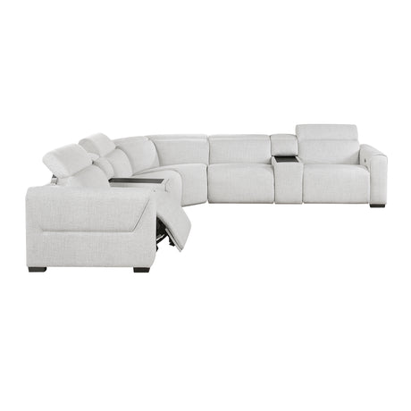McPherson Cloud 7-Piece Modular Power Reclining Sectional with Power Headrests - Ornate Home