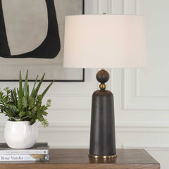 McQuinn Dark Walnut Table Lamp - Ornate Home