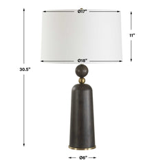 McQuinn Dark Walnut Table Lamp - Ornate Home