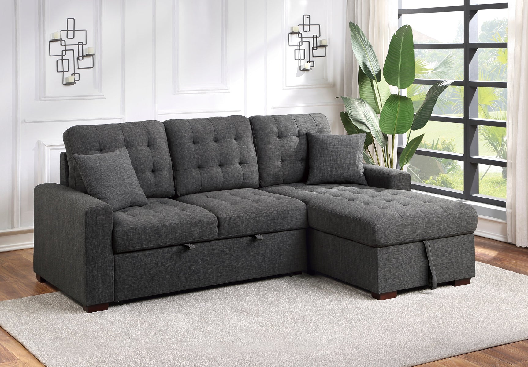 Mccafferty Dark Gray 2-Piece Sectional with Right Chaise - Ornate Home