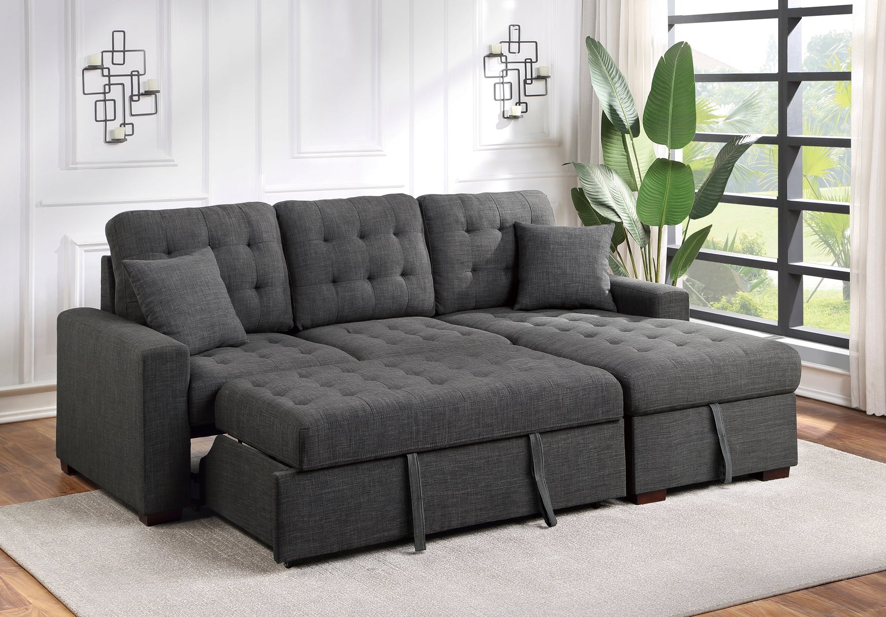 Mccafferty Dark Gray 2-Piece Sectional with Right Chaise - Ornate Home