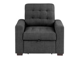 Mccafferty Dark Gray Chair with Pull-Out Ottoman - Ornate Home