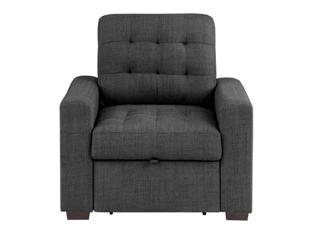 Mccafferty Dark Gray Chair with Pull-Out Ottoman - Ornate Home