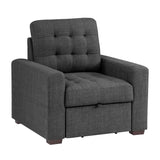 Mccafferty Dark Gray Chair with Pull-Out Ottoman - Ornate Home
