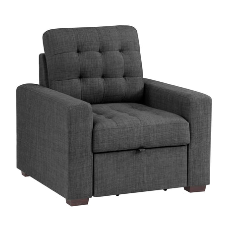 Mccafferty Dark Gray Chair with Pull-Out Ottoman - Ornate Home