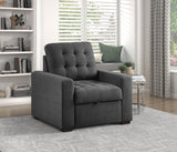 Mccafferty Dark Gray Chair with Pull-Out Ottoman - Ornate Home