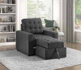 Mccafferty Dark Gray Chair with Pull-Out Ottoman - Ornate Home