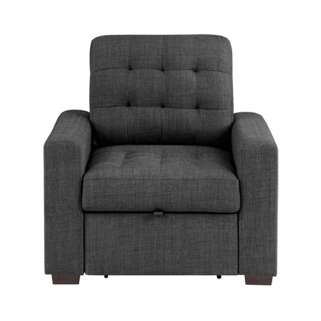 Mccafferty Dark Gray Chair with Pull-Out Ottoman - Ornate Home