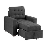 Mccafferty Dark Gray Chair with Pull-Out Ottoman - Ornate Home