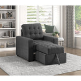 Mccafferty Dark Gray Chair with Pull-Out Ottoman - Ornate Home