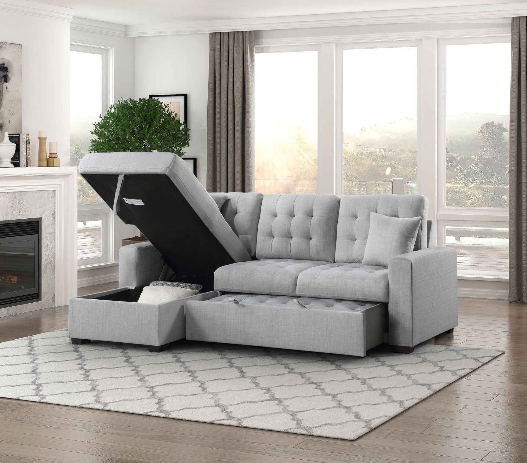 Mccafferty Gray 2-Piece Sectional with Left Chaise - Ornate Home