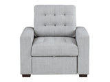 Mccafferty Light Gray Chair with Pull-Out Ottoman - Ornate Home