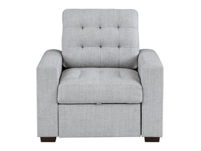 Mccafferty Light Gray Chair with Pull-Out Ottoman - Ornate Home