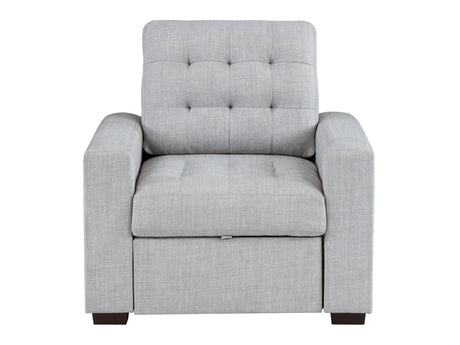 Mccafferty Light Gray Chair with Pull-Out Ottoman - Ornate Home