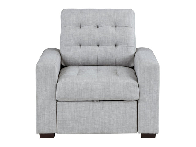 Mccafferty Light Gray Chair with Pull-Out Ottoman - Ornate Home