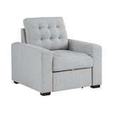Mccafferty Light Gray Chair with Pull-Out Ottoman - Ornate Home