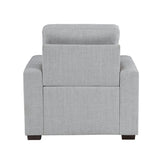 Mccafferty Light Gray Chair with Pull-Out Ottoman - Ornate Home