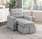 Mccafferty Light Gray Chair with Pull-Out Ottoman - Ornate Home