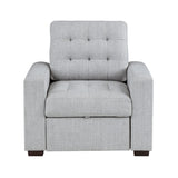 Mccafferty Light Gray Chair with Pull-Out Ottoman - Ornate Home