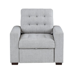 Mccafferty Light Gray Chair with Pull-Out Ottoman - Ornate Home