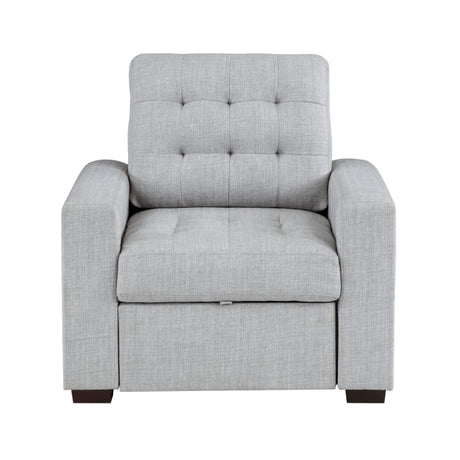 Mccafferty Light Gray Chair with Pull-Out Ottoman - Ornate Home