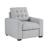 Mccafferty Light Gray Chair with Pull-Out Ottoman - Ornate Home