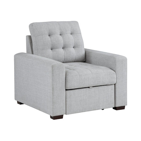Mccafferty Light Gray Chair with Pull-Out Ottoman - Ornate Home