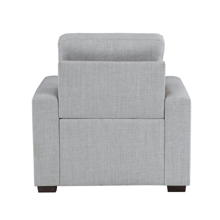 Mccafferty Light Gray Chair with Pull-Out Ottoman - Ornate Home