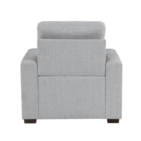 Mccafferty Light Gray Chair with Pull-Out Ottoman - Ornate Home