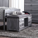 Mccredmond Hand-Brushed Silver Bench - Ornate Home